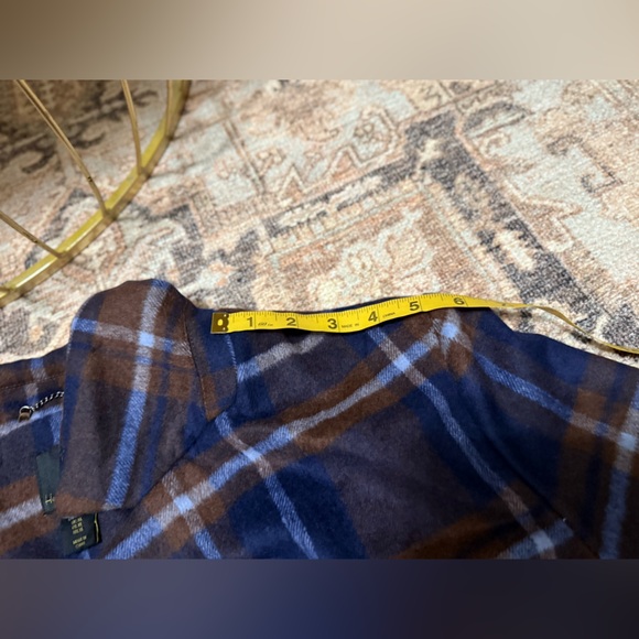 House of Harlow 1960 Plaid Trench Coat in Brown and Blue - Picture 9 of 13